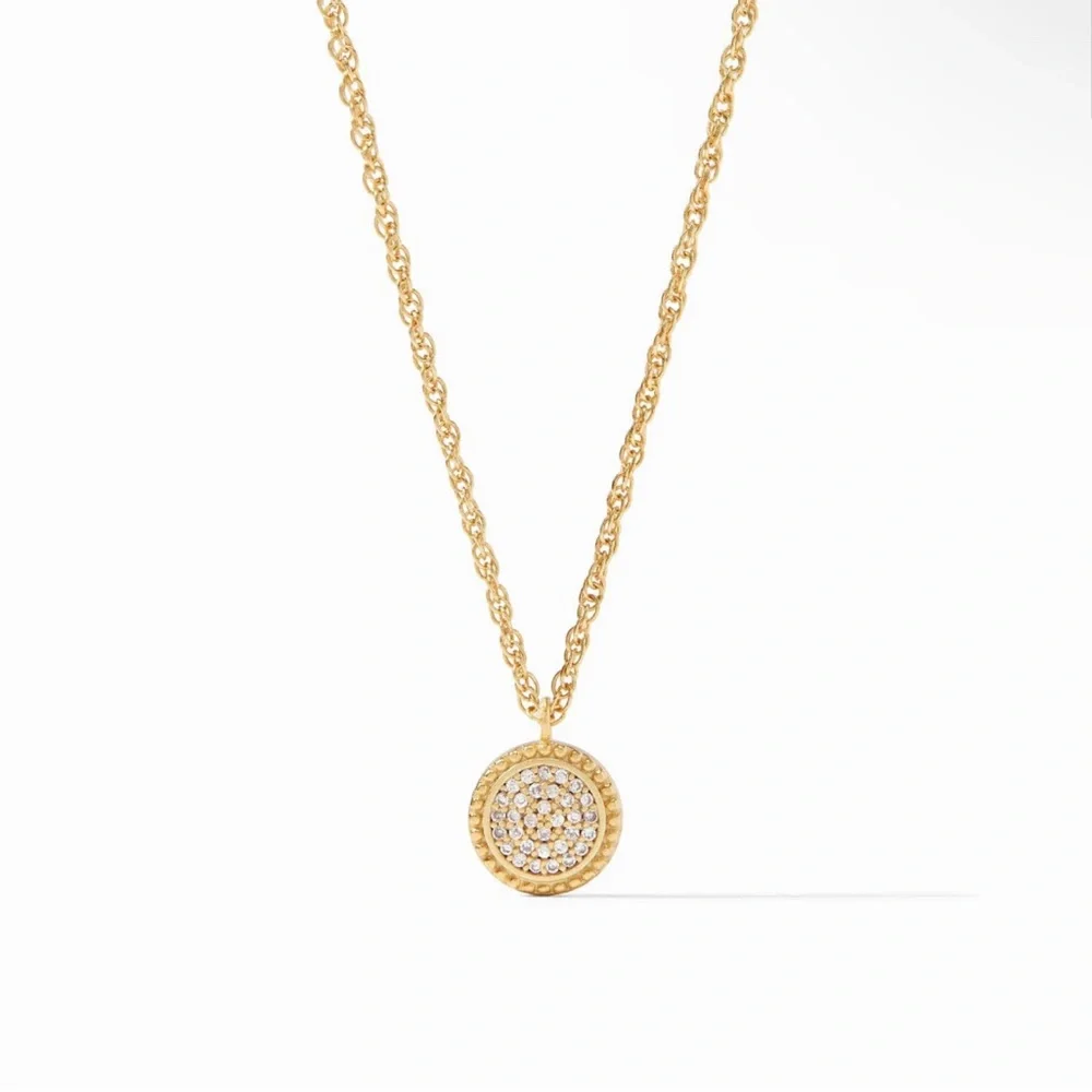 NWT RARE Authentic Luxury Minimalist Julie Vos pavé CZ Earring And Necklace Set - Picture 5 of 17